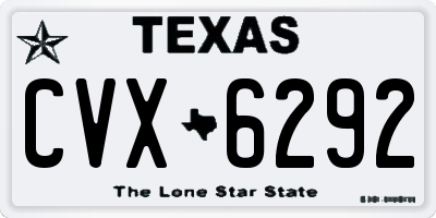 TX license plate CVX6292