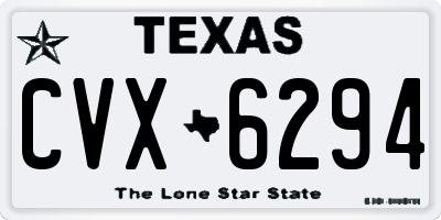 TX license plate CVX6294