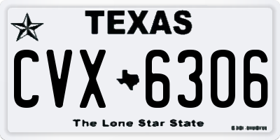 TX license plate CVX6306