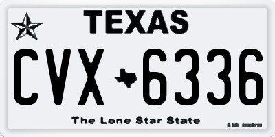TX license plate CVX6336