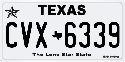 TX license plate CVX6339