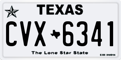 TX license plate CVX6341