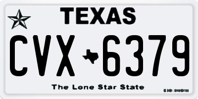 TX license plate CVX6379