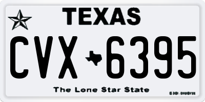 TX license plate CVX6395