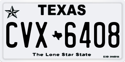 TX license plate CVX6408