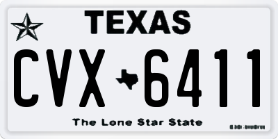 TX license plate CVX6411