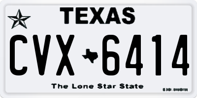 TX license plate CVX6414