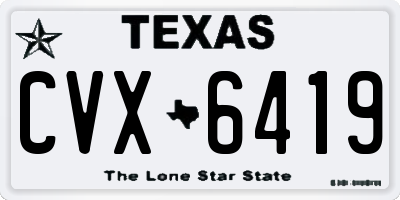 TX license plate CVX6419