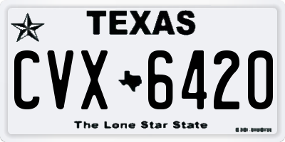TX license plate CVX6420