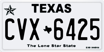 TX license plate CVX6425