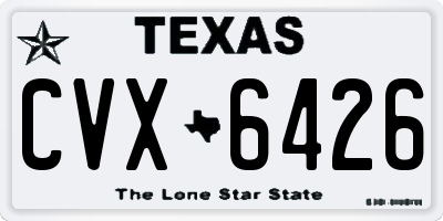 TX license plate CVX6426