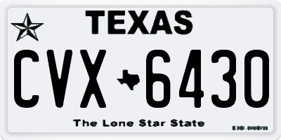 TX license plate CVX6430