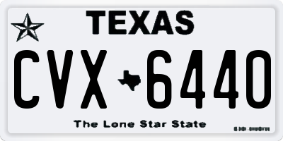 TX license plate CVX6440