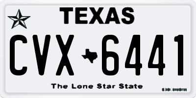 TX license plate CVX6441