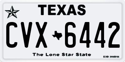 TX license plate CVX6442