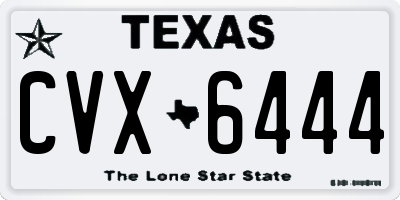 TX license plate CVX6444