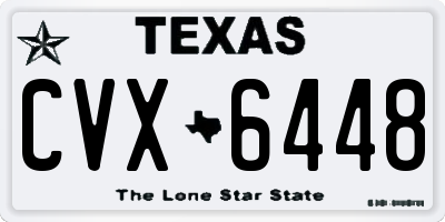 TX license plate CVX6448