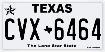 TX license plate CVX6464