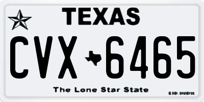 TX license plate CVX6465
