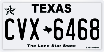 TX license plate CVX6468