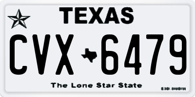 TX license plate CVX6479