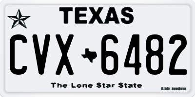 TX license plate CVX6482