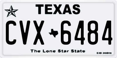 TX license plate CVX6484