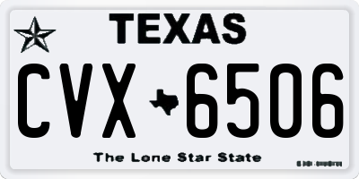 TX license plate CVX6506