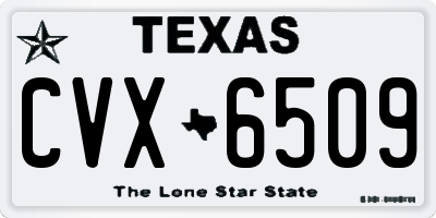 TX license plate CVX6509