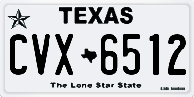 TX license plate CVX6512