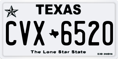 TX license plate CVX6520