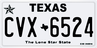 TX license plate CVX6524