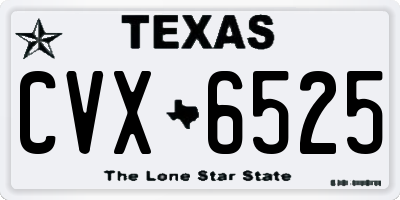 TX license plate CVX6525