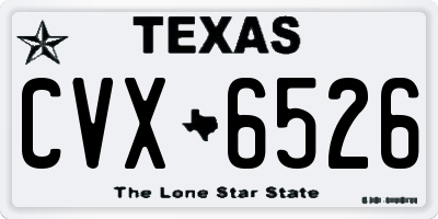TX license plate CVX6526
