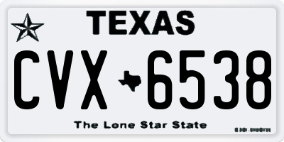 TX license plate CVX6538