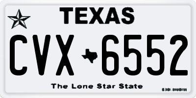 TX license plate CVX6552