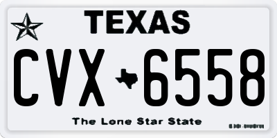 TX license plate CVX6558