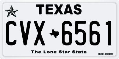 TX license plate CVX6561