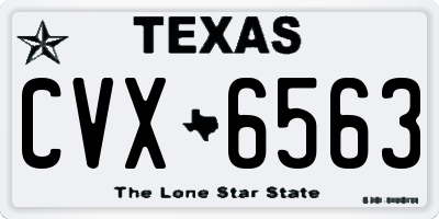 TX license plate CVX6563