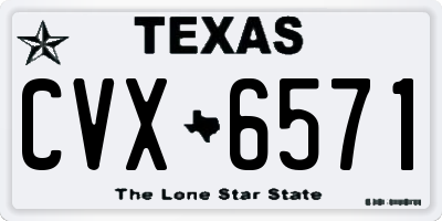 TX license plate CVX6571