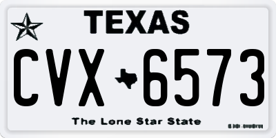TX license plate CVX6573