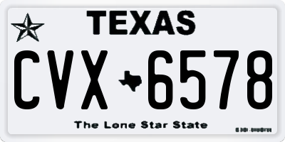 TX license plate CVX6578