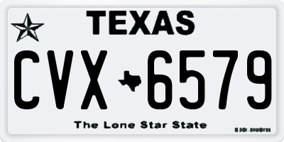 TX license plate CVX6579