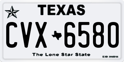 TX license plate CVX6580