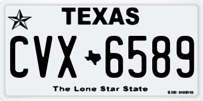 TX license plate CVX6589