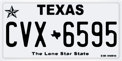TX license plate CVX6595