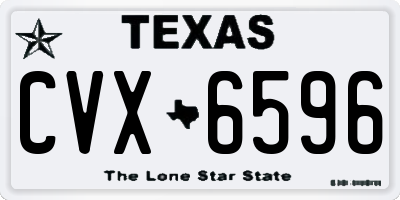 TX license plate CVX6596