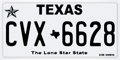 TX license plate CVX6628