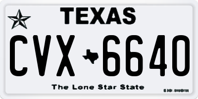 TX license plate CVX6640