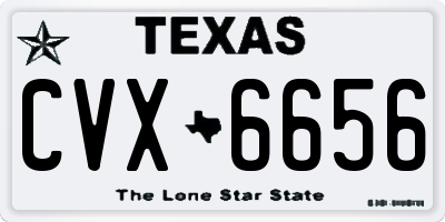 TX license plate CVX6656